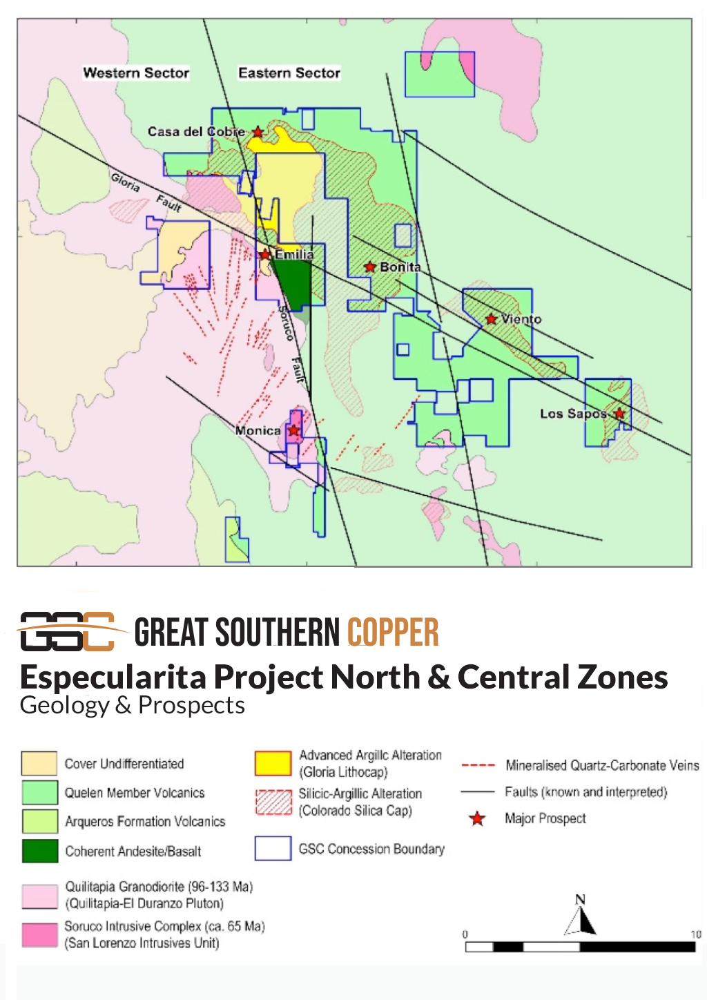 Especularita Project North Alteration Zones