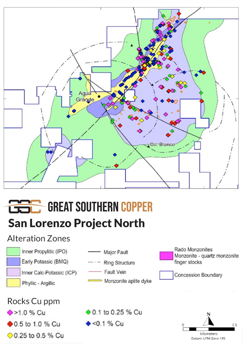 San Lorenzo Project North Alteration Zones